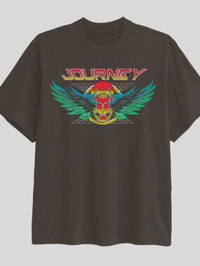 NEW Men's Journey Short Sleeve Graphic Dark Brown Small T-Shirt